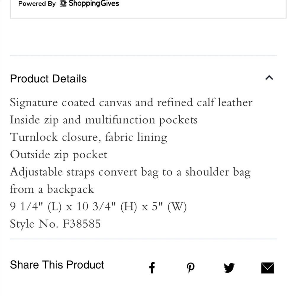 Sold out coach bag convertible